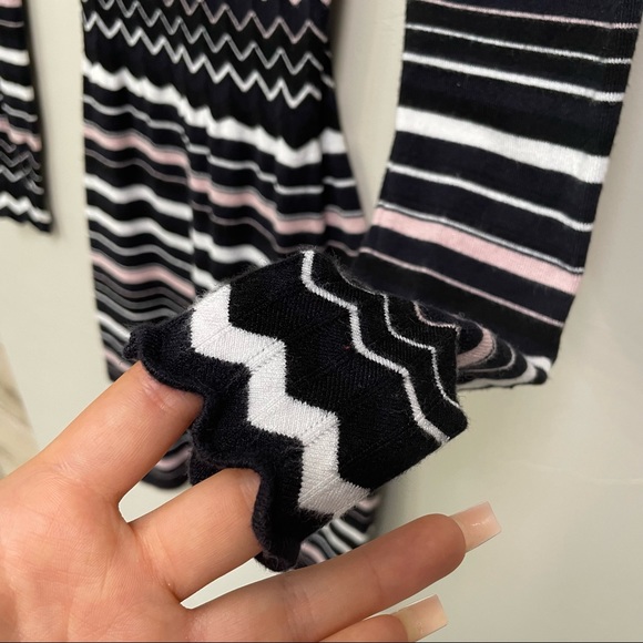 BEBE Striped Mini Turtle Neck Dress - Picture 2 of 6